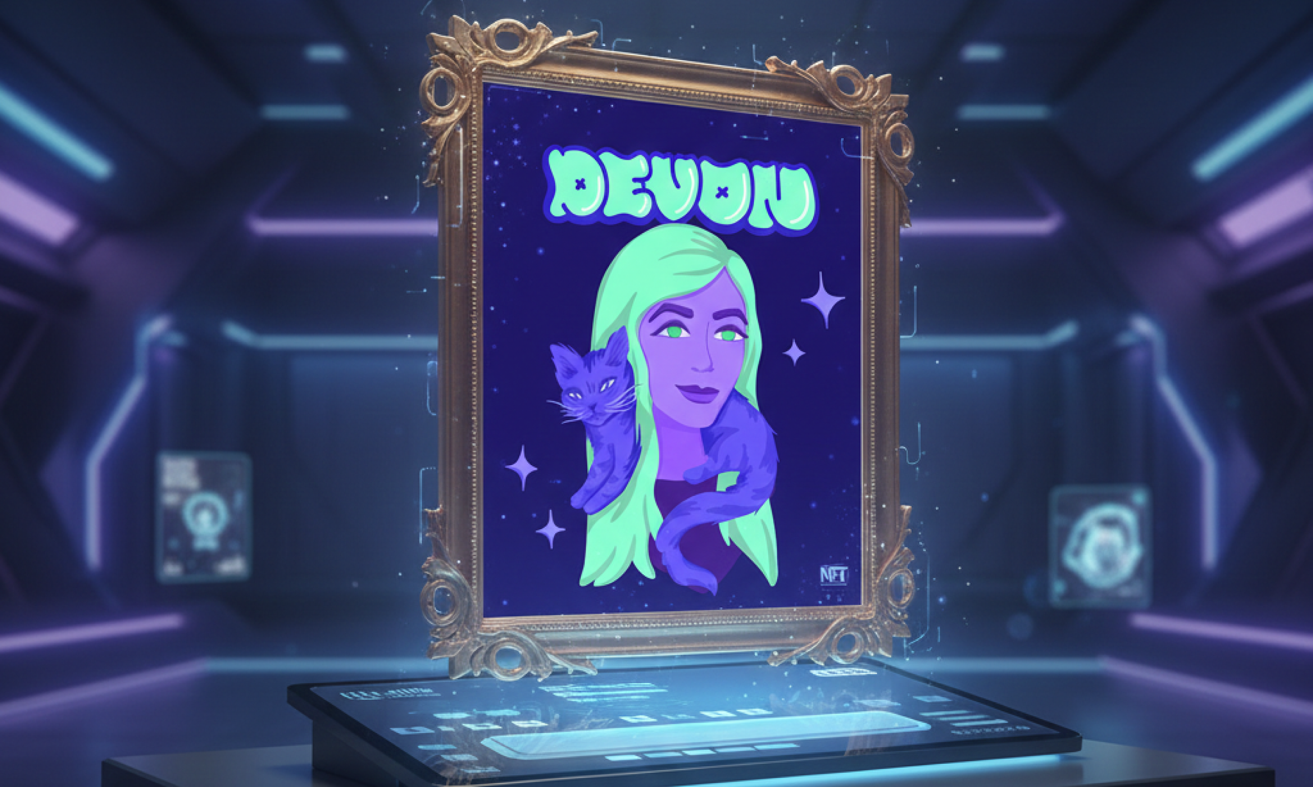 Visual example 2 of design work - wall of paintings 